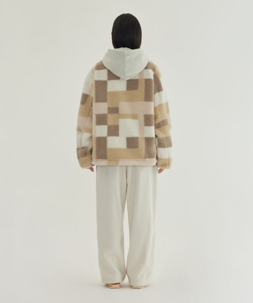 COVERNAT（カバーナット）の「モザイクパターンシェルパジャケット ベージュ（その他アウター・メンズ・その他・S/M/L/XL）」の9枚目の写真