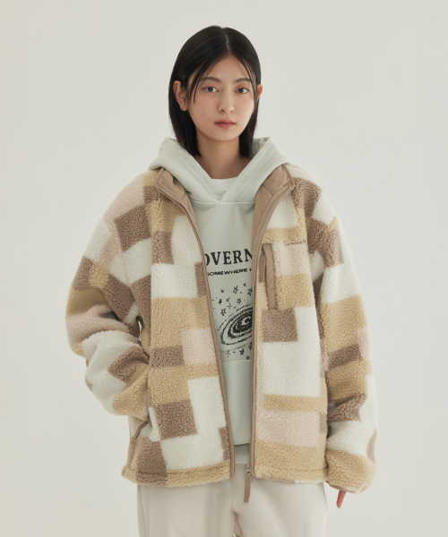COVERNAT（カバーナット）の「モザイクパターンシェルパジャケット ベージュ（その他アウター・メンズ・その他・S/M/L/XL）」の10枚目の写真