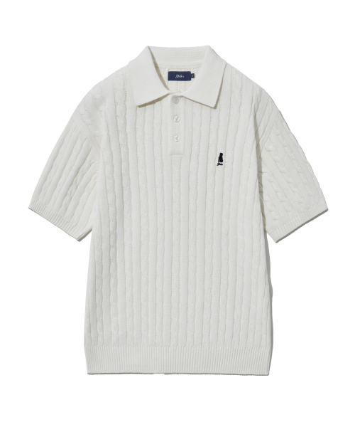 YALE(イェール)の「ヘリテージ ダン 半袖ポロニット アイボリー(Tシャツ/カットソー・レディース・その他・S/M/L/XL)」の3枚目の写真