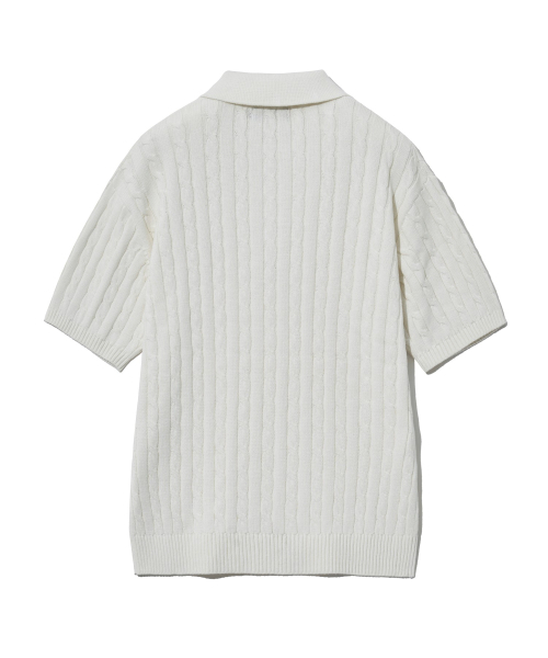 YALE(イェール)の「ヘリテージ ダン 半袖ポロニット アイボリー(Tシャツ/カットソー・レディース・その他・S/M/L/XL)」の4枚目の写真