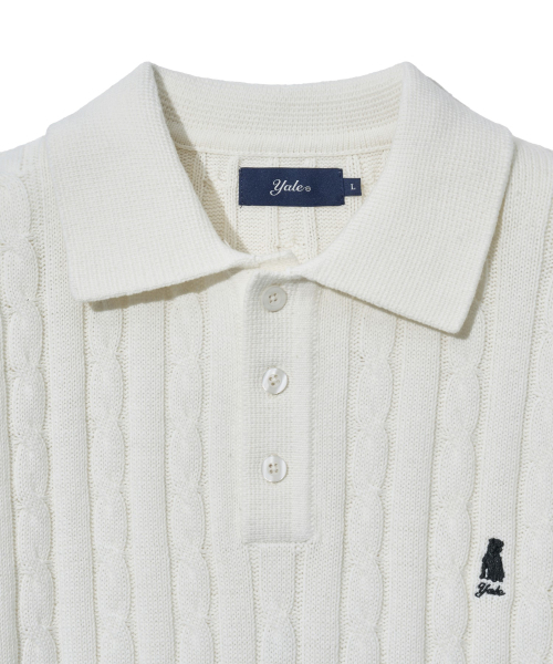 YALE(イェール)の「ヘリテージ ダン 半袖ポロニット アイボリー(Tシャツ/カットソー・レディース・その他・S/M/L/XL)」の6枚目の写真
