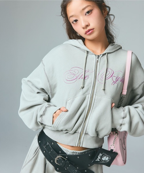 X-girl（エックスガール）の「FACE MINI POUCH KEYRING（ポーチ・レディース・ブラック/ピンク/カモフラージュ・ONE SIZE）」の6枚目の写真