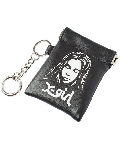 X-girl（エックスガール）の「FACE MINI POUCH KEYRING（ポーチ・レディース・ブラック/ピンク/カモフラージュ・ONE SIZE）」の11枚目の写真