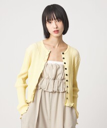 EMMEL REFINES（エメルリファインズ）の「＜EMMEL REFINES＞EM HW リブボタン ウェーブヘム カーディガン（カーディガン/ボレロ）」