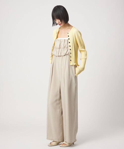 EMMEL REFINES（エメルリファインズ）の「＜EMMEL REFINES＞EM HW リブボタン ウェーブヘム カーディガン（カーディガン/ボレロ・レディース・ライトブルー/ライトピンク/イエロー/ライム・FREE）」の6枚目の写真