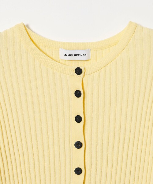 EMMEL REFINES（エメルリファインズ）の「＜EMMEL REFINES＞EM HW リブボタン ウェーブヘム カーディガン（カーディガン/ボレロ・レディース・ライトブルー/ライトピンク/イエロー/ライム・FREE）」の9枚目の写真