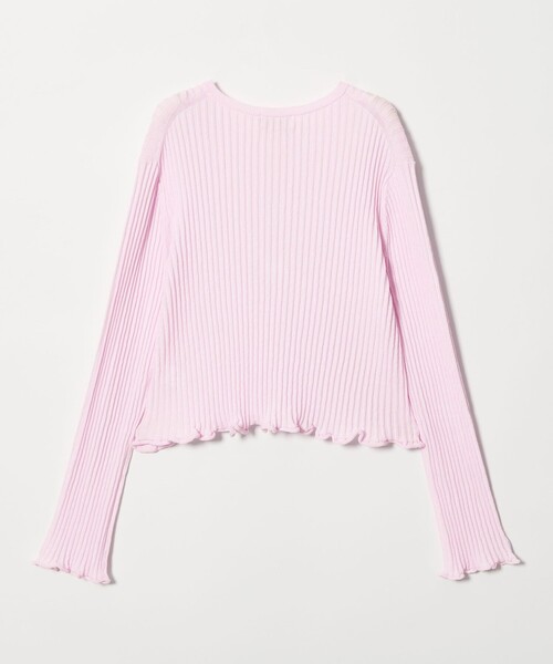 EMMEL REFINES（エメルリファインズ）の「＜EMMEL REFINES＞EM HW リブボタン ウェーブヘム カーディガン（カーディガン/ボレロ・レディース・ライトブルー/ライトピンク/イエロー/ライム・FREE）」の15枚目の写真