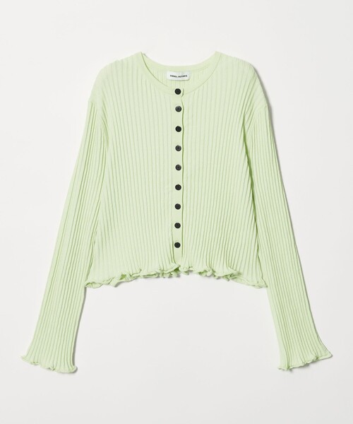 EMMEL REFINES（エメルリファインズ）の「＜EMMEL REFINES＞EM HW リブボタン ウェーブヘム カーディガン（カーディガン/ボレロ・レディース・ライトブルー/ライトピンク/イエロー/ライム・FREE）」の18枚目の写真