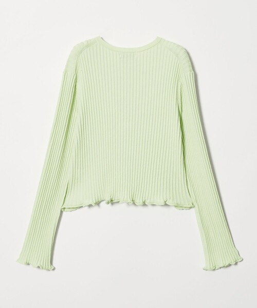 EMMEL REFINES（エメルリファインズ）の「＜EMMEL REFINES＞EM HW リブボタン ウェーブヘム カーディガン（カーディガン/ボレロ・レディース・ライトブルー/ライトピンク/イエロー/ライム・FREE）」の19枚目の写真