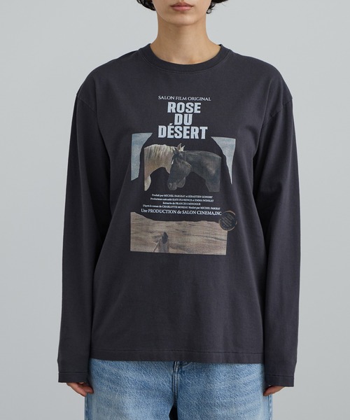SALON adam et rope'（サロン アダム エ ロペ）の「フィルムポスター プリントロングスリーブTEE（Tシャツ/カットソー・レディース・オフホワイト/チャコールグレー・FREE）」の14枚目の写真