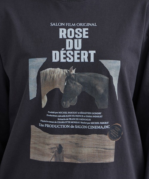 SALON adam et rope'（サロン アダム エ ロペ）の「フィルムポスター プリントロングスリーブTEE（Tシャツ/カットソー・レディース・オフホワイト/チャコールグレー・FREE）」の18枚目の写真