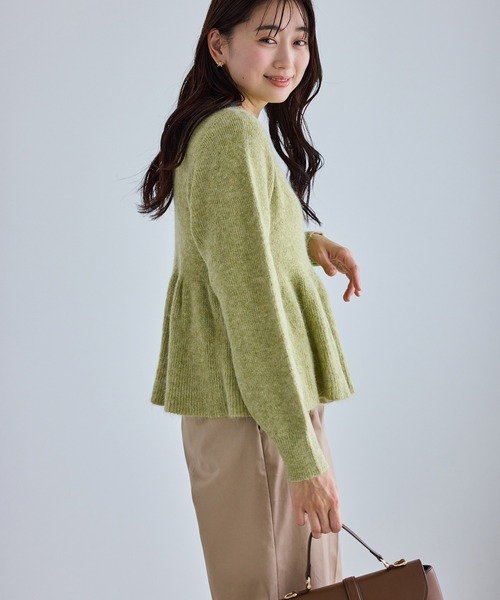 ROPE' PICNIC(ロペピクニック)の「アンゴラ混ペプラムニット(ニット/セーター・レディース・ライトグレー/ネイビー/ミント/ベージュ・FREE)」の21枚目の写真