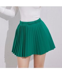 J.JANE（ジェイジェーン）の「アンバルベルトプリーツスカート（グリーン）（スカート）」
