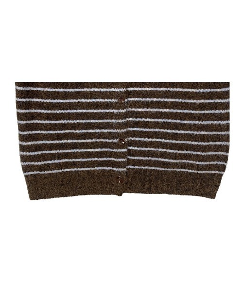 anyonemore（エニワンモア）の「ボーダー柄ペンダント襟付きニットカーディガン（カーディガン/ボレロ・レディース・ブラウン・FREE）」の19枚目の写真