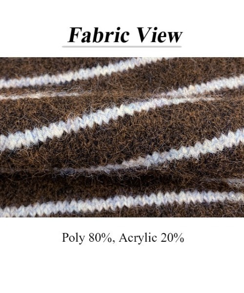 anyonemore（エニワンモア）の「ボーダー柄ペンダント襟付きニットカーディガン（カーディガン/ボレロ・レディース・ブラウン・FREE）」の20枚目の写真