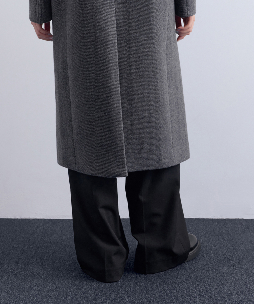 MUSINSA STANDARD WOMAN（ムシンサスタンダードウーマン）の「ウィメンズウールブレンドダイアグナルチェスターロングコート[グレー]（チェスターコート・レディース・その他・LARGE/MEDIUM/SMALL/X-SMALL）」の7枚目の写真