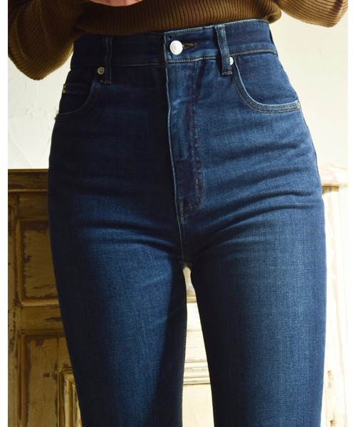 CREO STORE（クレオストア）の「【ela.】boots cut denim/ウエストライン×ウエストフィット設計 ブーツカット 美脚見えデニムパンツ（デニムパンツ・レディース・インディゴブルー/サックスブルー・MEDIUM）」の17枚目の写真