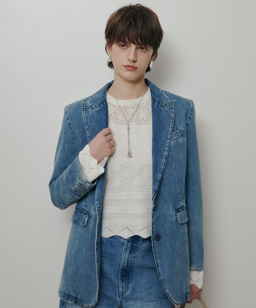 デニムシングルジャケット（デニムジャケット）｜allureville