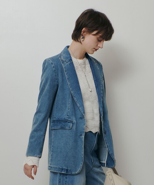 デニムシングルジャケット（デニムジャケット）｜allureville