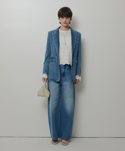 デニムシングルジャケット（デニムジャケット）｜allureville