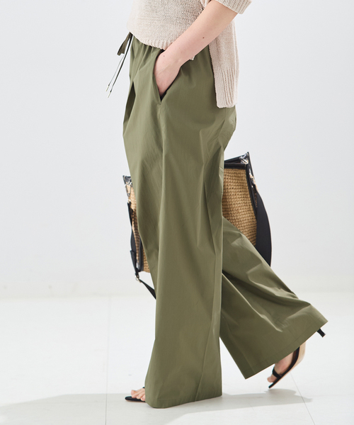 journal standard L'essage（ジャーナルスタンダードレサージュ）の「タイプライターイージーワイドパンツ（その他パンツ・レディース・カーキ/ブラック/ブラウン・38/36）」の3枚目の写真