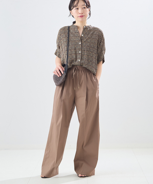 journal standard L'essage（ジャーナルスタンダードレサージュ）の「タイプライターイージーワイドパンツ（その他パンツ・レディース・カーキ/ブラック/ブラウン・38/36）」の9枚目の写真