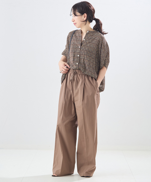 journal standard L'essage（ジャーナルスタンダードレサージュ）の「タイプライターイージーワイドパンツ（その他パンツ・レディース・カーキ/ブラック/ブラウン・38/36）」の10枚目の写真