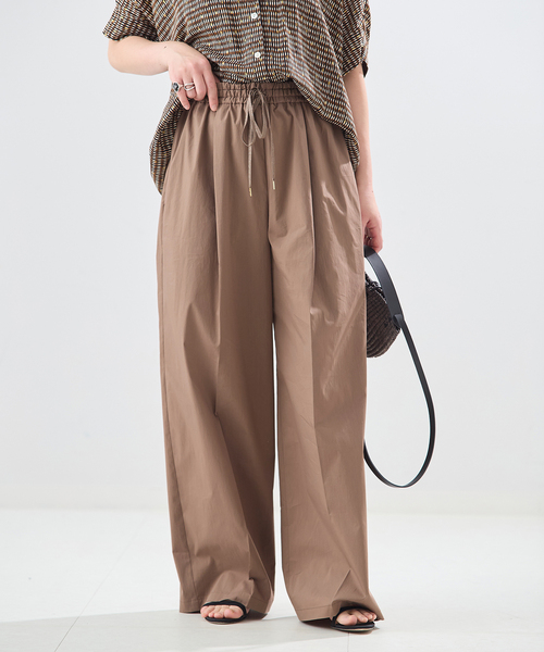 journal standard L'essage（ジャーナルスタンダードレサージュ）の「タイプライターイージーワイドパンツ（その他パンツ・レディース・カーキ/ブラック/ブラウン・38/36）」の12枚目の写真