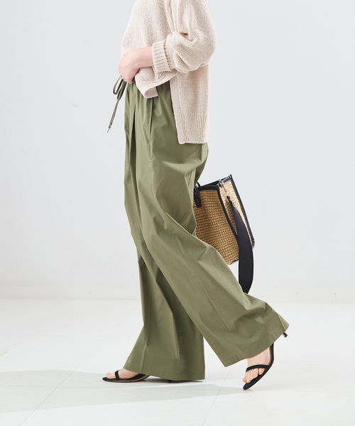 journal standard L'essage(ジャーナルスタンダードレサージュ)の「ウォッシャブル タイプライターイージーワイドパンツ(その他パンツ・レディース・カーキ/ブラック/ブラウン・38/36)」の17枚目の写真