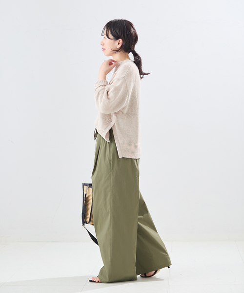 journal standard L'essage(ジャーナルスタンダードレサージュ)の「ウォッシャブル タイプライターイージーワイドパンツ(その他パンツ・レディース・カーキ/ブラック/ブラウン・38/36)」の19枚目の写真