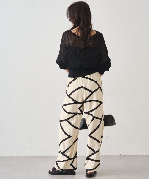 LOUNGEDRESS（ラウンジドレス）の「クリスピーコットンショートニット（ニット/セーター・レディース・ベージュ/オフホワイト/ブラック・FREE）」の17枚目の写真