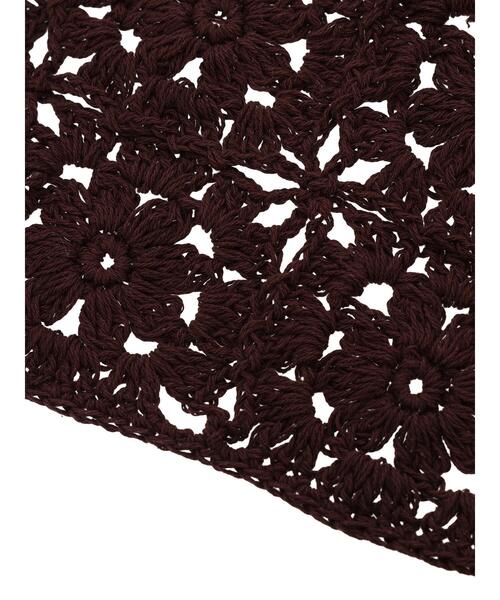 Samansa Mos2（サマンサ モスモス）の「お花モチーフバブーシュカ（ネックレス・レディース・キナリ/ダークブラウン・F）」の4枚目の写真