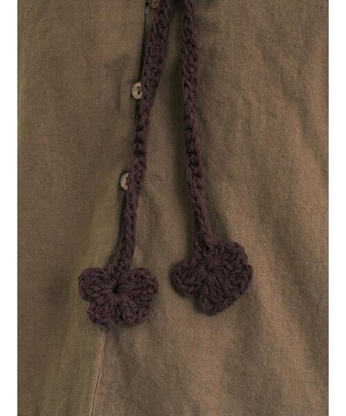 Samansa Mos2（サマンサ モスモス）の「お花モチーフバブーシュカ（ネックレス・レディース・キナリ/ダークブラウン・F）」の11枚目の写真