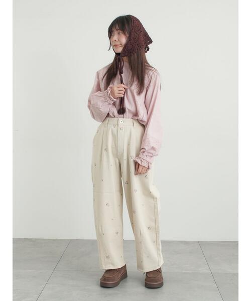 Samansa Mos2（サマンサ モスモス）の「お花モチーフバブーシュカ（ネックレス・レディース・キナリ/ダークブラウン・F）」の10枚目の写真