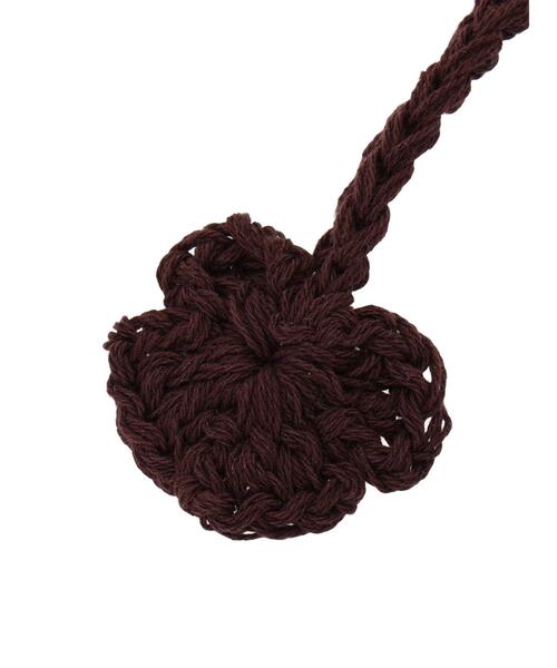 Samansa Mos2（サマンサ モスモス）の「お花モチーフバブーシュカ（ネックレス・レディース・キナリ/ダークブラウン・F）」の3枚目の写真