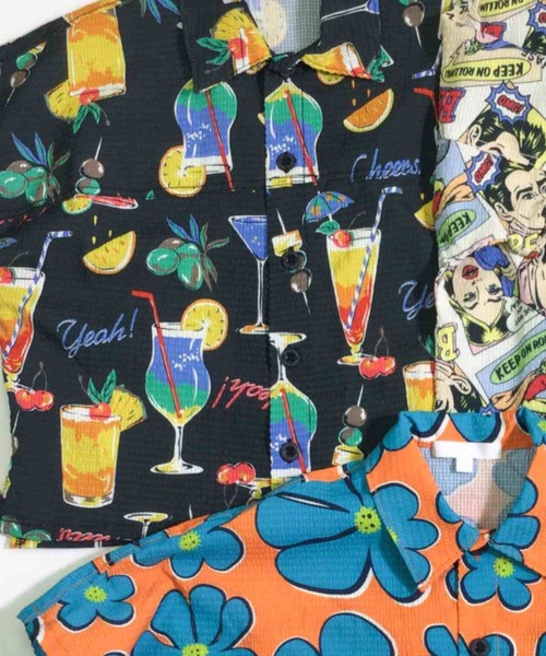 F.O.KIDS（エフオーキッズ）の「F.O.KIDS/エフオーキッズ レギュラーカラー 3色3柄ワイドシャツ 2026年春夏（シャツ/ブラウス・キッズ・ブラック/オフホワイト/オレンジ・140/150/160）」の3枚目の写真