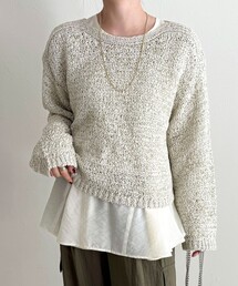 fredy emue（フレディエミュ）の「テープヤーンニットプルオーバー（ニット/セーター）」