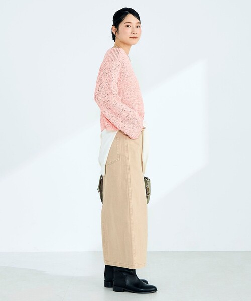 fredy emue（フレディエミュ）の「テープヤーンニットプルオーバー（ニット/セーター・レディース・ベージュ/ネイビー/ピンク/サックスブルー・38）」の10枚目の写真