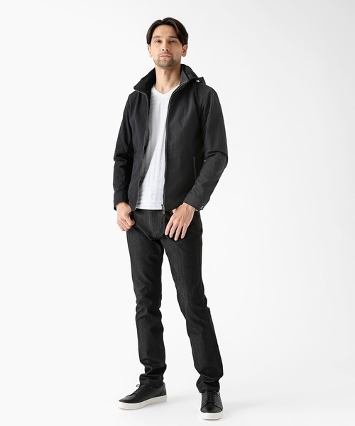 MICHEL KLEIN HOMME   （ミッシェルクランオム）の「フード付きスタンドカラーブルゾン（ブルゾン・メンズ・ブラック/ライトブルー・MEDIUM/X-LARGE/LARGE）」の20枚目の写真