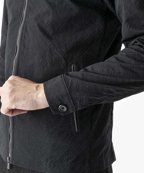 MICHEL KLEIN HOMME   （ミッシェルクランオム）の「フード付きスタンドカラーブルゾン（ブルゾン・メンズ・ブラック/ライトブルー・MEDIUM/X-LARGE/LARGE）」の20枚目の写真