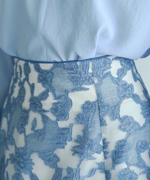 YECCA VECCA（イェッカヴェッカ）の「シアーレース柄マーメイドスカート（スカート・レディース・ブルー/ブラック・S/M）」の12枚目の写真