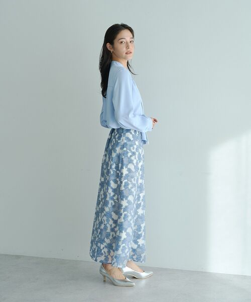 YECCA VECCA（イェッカヴェッカ）の「シアーレース柄マーメイドスカート（スカート・レディース・ブルー/ブラック・S/M）」の17枚目の写真