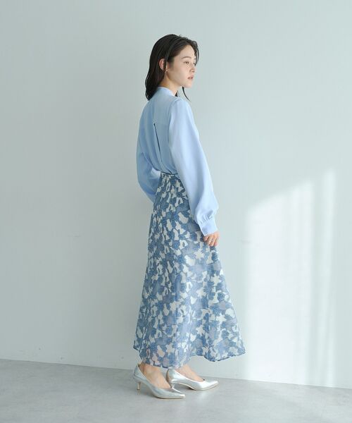 YECCA VECCA（イェッカヴェッカ）の「シアーレース柄マーメイドスカート（スカート・レディース・ブルー/ブラック・S/M）」の18枚目の写真