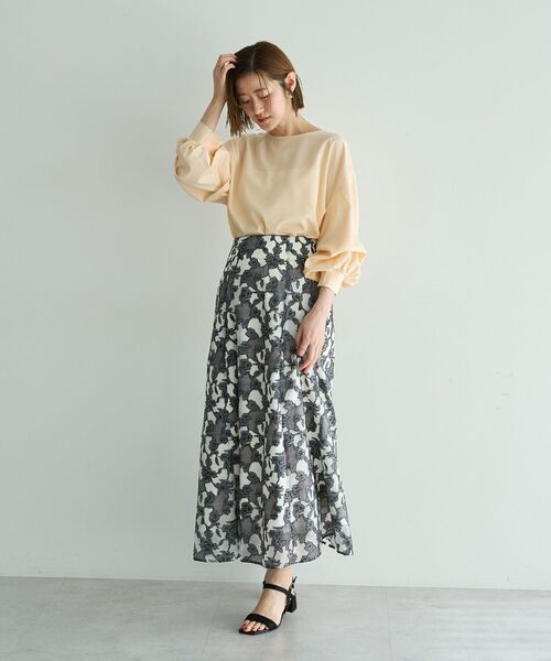 YECCA VECCA（イェッカヴェッカ）の「シアーレース柄マーメイドスカート（スカート・レディース・ブルー/ブラック・S/M）」の20枚目の写真