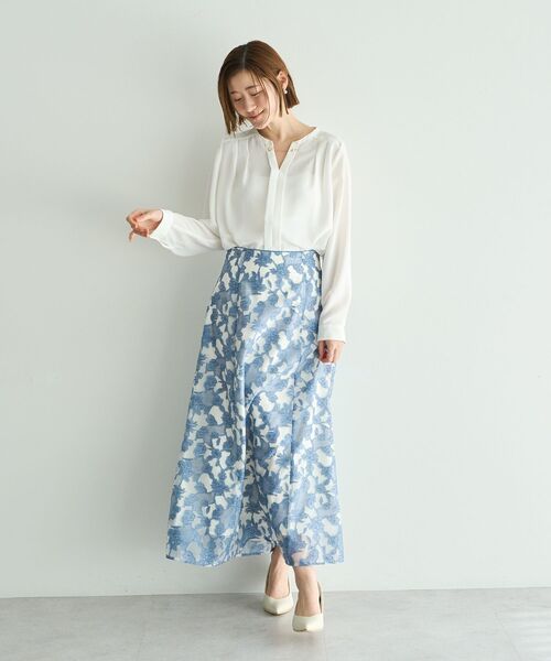 YECCA VECCA（イェッカヴェッカ）の「シアーレース柄マーメイドスカート（スカート・レディース・ブルー/ブラック・S/M）」の22枚目の写真