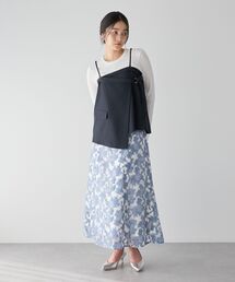 シアーレース柄マーメイドスカート