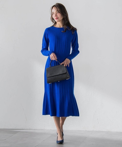 Viaggio Blu(ビアッジョブルー)の「ニットワンピース(ワンピース・レディース・オフホワイト/ブラック/ライトグレー/ブルー系その他・S/M)」の9枚目の写真