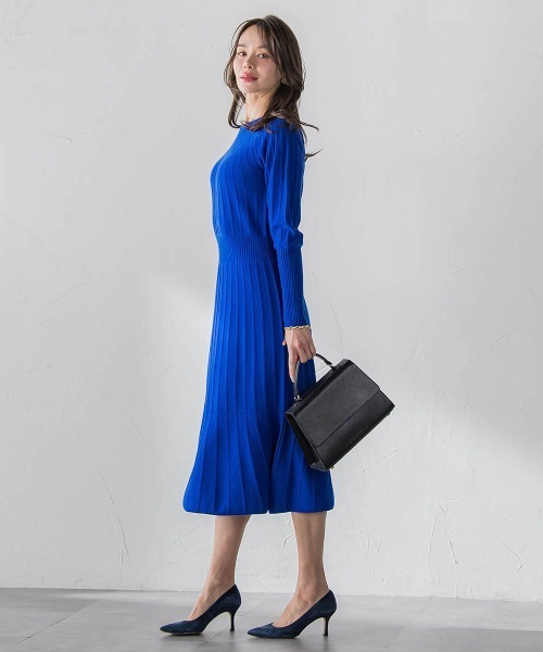 Viaggio Blu(ビアッジョブルー)の「ニットワンピース(ワンピース・レディース・オフホワイト/ブラック/ライトグレー/ブルー系その他・S/M)」の11枚目の写真