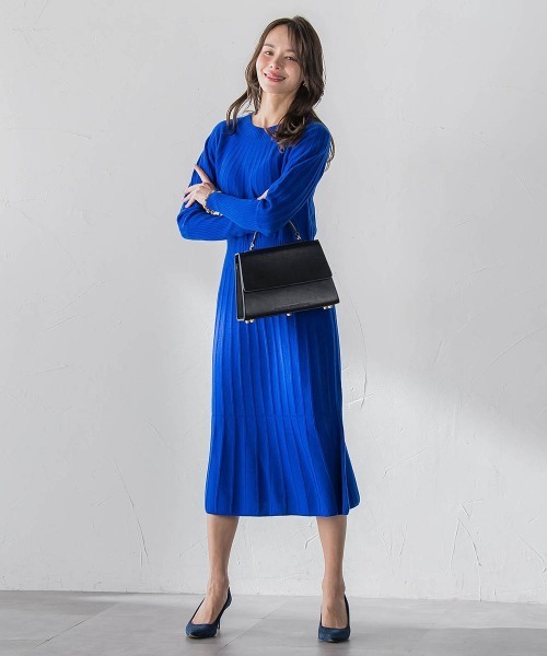 Viaggio Blu(ビアッジョブルー)の「ニットワンピース(ワンピース・レディース・オフホワイト/ブラック/ライトグレー/ブルー系その他・S/M)」の10枚目の写真