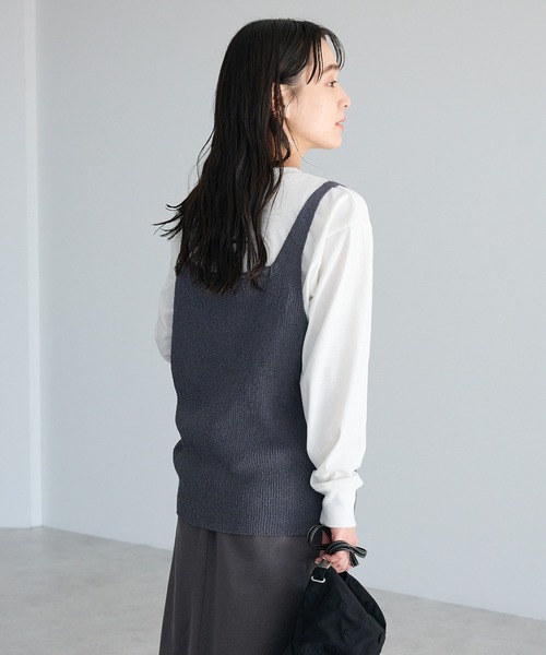 CRAFT STANDARD BOUTIQUE（クラフトスタンダードブティック）の「前後2WAY/ミニブークレベスト ◆（ベスト・レディース・ライトイエロー/グレー/ライトグレー・FREE）」の14枚目の写真